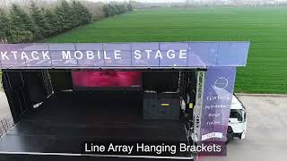 Mobile stage trailer mobile stage truck for concerts and live events By Ticktack Mobile Stage [upl. by Enidlareg]