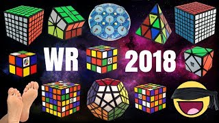 TODOS los RÉCORDS MUNDIALES del CUBO DE RUBIK 2018 [upl. by Ennyl827]