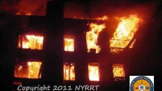 FDNY 2192011 Brooklyn 5 Alarm fire 346 East 29 St near Ave D [upl. by Kizzie]