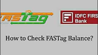 how to check idfc first bank fastag balance online  idfc फास्टैग का बैलेंस कैसे चेक करे 2021 [upl. by Kenay]