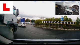 2 SERIOUS MISTAKES ON REAL TEST Leaner makes mistakes on roundabouts [upl. by Bedelia]