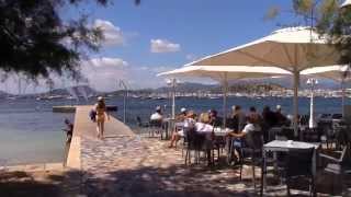 Puerto Pollensa  the Square and along Pine Walk  July 2014 [upl. by Herrle246]