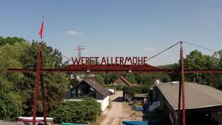 Drohnenflug über den Yachthafen der Werft Allermöhe in Hamburg [upl. by Anileba771]