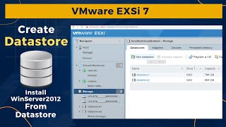 Cara membuat Datastore di VM EXSi 7 [upl. by Namlas]