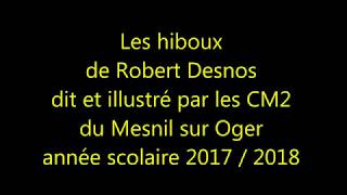 Les hiboux de Robert Desnos [upl. by Llenaej]