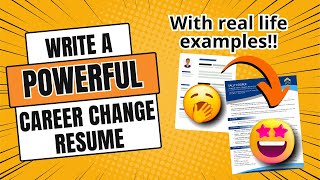 How to Write a Career Change CV  Job Winning Resume Examples [upl. by Colet749]