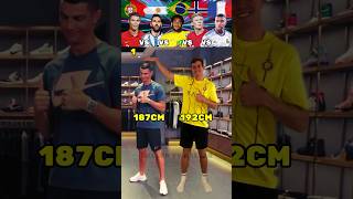 Ronaldo VS Messi VS Neymar VS Haaland VS Mbappe Height Challenge [upl. by Bullion]