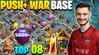 WAR CWL LEGEND BASE TH16  TH16 ANTI 1 amp 2 STAR WAR BASE LINK  2024 NEW WAR BASE TH16Coc [upl. by Alvira987]