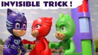 PJ Masks Invisible Mystery Story With The Transforming HQ [upl. by Arraet]