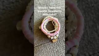 Should I name this bracelet Strawberry Milkshake smallbusiness beadedbracelets preppybracelets [upl. by Mercorr]