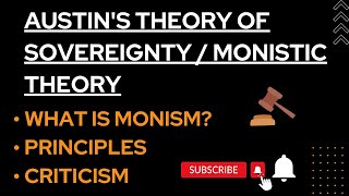 Austins theory of sovereignty  Monistic theory  Principles and Criticism  Simplify Law [upl. by Oringa207]