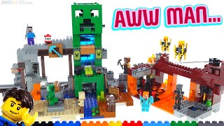 LEGO Minecraft Creeper Mine amp Blaze Bridge reviews 21154 21155 [upl. by Eetsim848]