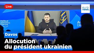 En direct  Davos  allocution du président ukrainien [upl. by Dominick750]