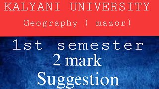 1st semester Geography suggestionkalyaniuniversity  GEOTECTONIC and GEOMORPHOLOGY  suggestion [upl. by Quirk645]