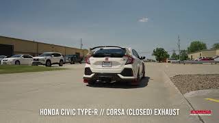 CORSA Performance FK8 Honda Civic TypeR Exhaust Sound Comparison [upl. by Evin]