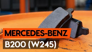 How to change rear brake pads on MERCEDESBENZ B200 W245 TUTORIAL AUTODOC [upl. by Akino542]