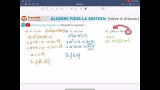 Résolution dune équation par factorisation  Exercice [upl. by Aciria646]