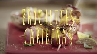 Cómo hacer Brochettes Caribeñas  VEOvideos Recetas [upl. by Freudberg]