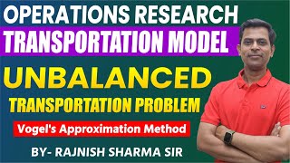 Operations Research  Transportation Model in Operations Research  VAM L2  Unbalanced Problem [upl. by Elwina]