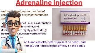 Adrenaline Injection Adrenaline Emergency injection Used in heart Conditions [upl. by Ateloiv]