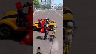 GTA 5  বাবা কুকুরের বাইক বাচ্চাকে সাহায্য করে 🥺  gta5 CartoonGamesBD youtubeshort viral [upl. by Lette]