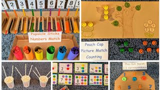 DIY One to One Correspondence Kids Activities  Homemade Rational Counting Games for Preschoolers [upl. by Mattias393]