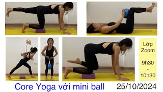 Core Yoga with mini ball  Zoom Yoga class [upl. by Portuna]