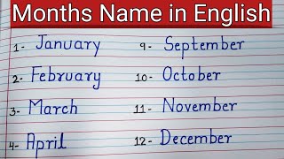 January February Months Name  Months of the Year  Months Name in English [upl. by Susejedesoj]