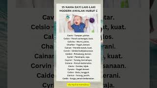 15 Nama Bayi Lakilaki Modern Awalan C namabayi [upl. by Brockie909]