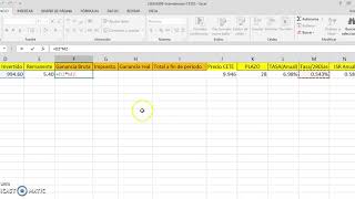 Como saber cuanto recibiria por CETES 28 dias  usando Excel V30 [upl. by Anuahsat705]