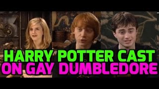 Harry Potter stars react to Dumbledore gay twist [upl. by Arinay295]