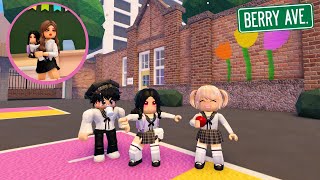 PRIMER DÍA DE KINDER DE MI HIJA GÉNESIS CON SUS NUEVOS AMIGOS EN BERRY AVENUE ROBLOX karo20Blox [upl. by Alyakem]