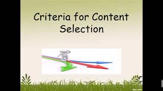 Curriculum Development Selection of Content [upl. by Adnylam]