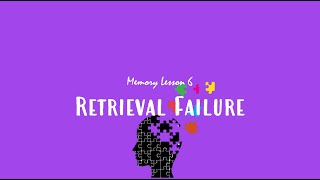 ALevel Psychology AQA Retrieval Failure [upl. by Colbye]