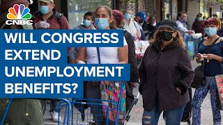 Debate over extending coronavirus unemployment benefits continues [upl. by Enyehc]