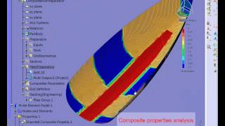 CATIA V5  Composites  Composites design on yacht hull [upl. by Iarahs]