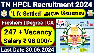 TN HPCL RECRUITMENT 2024 TAMIL 😍 PERMANENT GOVERNMENT JOBS 2024 TAMIL 👉 JOB VACANCY 2024 TAMIL [upl. by Sacha643]