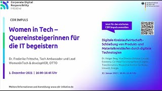 CDR Impuls Women in Tech – Quereinsteigerinnen für die IT begeistern [upl. by Shulamith810]