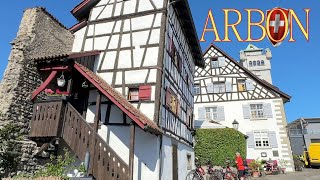 SWITZERLAND ARBON  CASTLE  OLD TOWN amp CONSTANCE LAKE  THURGAU Walking tour in beautiful place [upl. by Locklin]