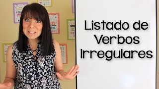 LISTADO DE VERBOS IRREGULARES [upl. by Milzie965]