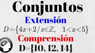 Determinar un conjunto por extension y comprension [upl. by Yuh]