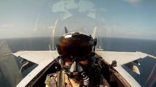 Amazing Taking Off and Landing on the Aircraft Carrier  Cockpit view [upl. by Haneekas]