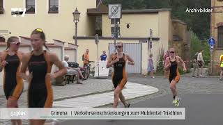 Verkehrseinschränkungen in Grimma wegen Muldental Triathlon [upl. by Trevar]