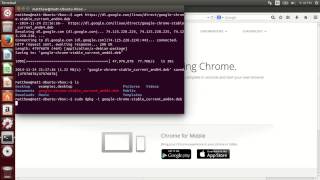 Installing Google Chrome in Ubuntu 1404 Desktop [upl. by Hearsh818]