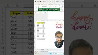 Dont Use Sum in Excel‼️Instead Use Amazing Function excel exceltricks exceltips shorts [upl. by Selig787]