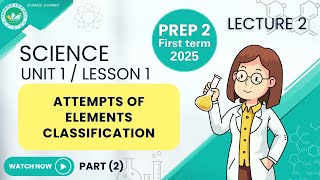 science  prep2  attempts of elements classification  unit 1 lesson 1 part 2 2025 [upl. by Vick977]