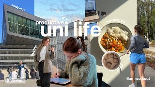 uni vlog living in Vienna  study cook amp run with me [upl. by Jeannette]