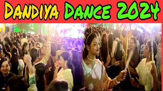 Dandiya dance 2024 💃🕺 Nagada Sang Dhol  Happy Navratri  Garba Dance [upl. by Jezabel]