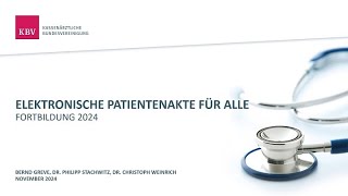 Elektronische Patientenakte  Fortbildungsvideo für Ärzte und Psychotherapeuten [upl. by Josie649]