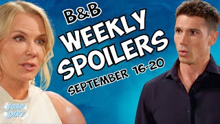 Bold and the Beautiful Weekly Spoilers Sept 1620 Brooke Trashes Steffy to Finn boldandbeautiful [upl. by Etteuqaj461]